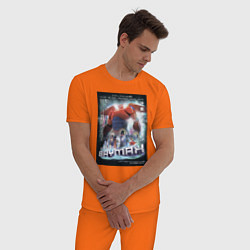 Пижама хлопковая мужская Бэймакс Город Героев 6, цвет: оранжевый — фото 2