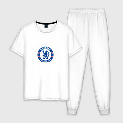 Пижама хлопковая мужская Chelsea FC, цвет: белый