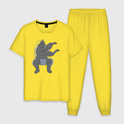 Пижама хлопковая мужская Альфонс Элрик, цвет: желтый