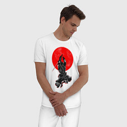 Пижама хлопковая мужская Samurai, цвет: белый — фото 2