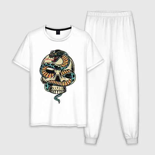 Мужская пижама Snake&Skull / Белый – фото 1