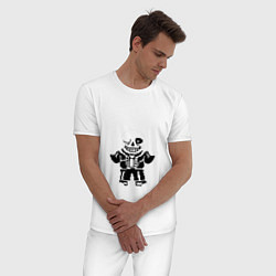 Пижама хлопковая мужская Understale - Sans, цвет: белый — фото 2