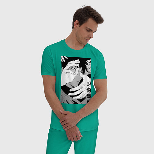 Мужская пижама Магическая битва / Зеленый – фото 3