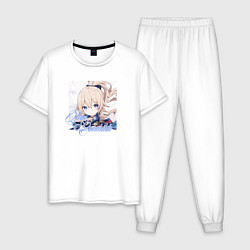 Пижама хлопковая мужская Genshin Impact, цвет: белый