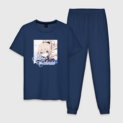 Пижама хлопковая мужская Genshin Impact, цвет: тёмно-синий