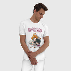 Пижама хлопковая мужская The Promised Neverland Z, цвет: белый — фото 2