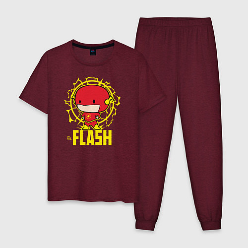 Мужская пижама The Flash / Меланж-бордовый – фото 1