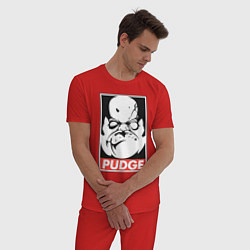 Пижама хлопковая мужская Pudge Dota Пудж, цвет: красный — фото 2