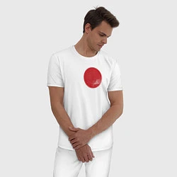 Пижама хлопковая мужская JDM, цвет: белый — фото 2