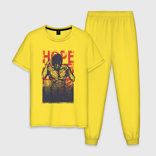 Мужская пижама Атака Титанов / Желтый – фото 1