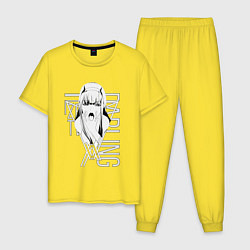 Пижама хлопковая мужская Zero Two, цвет: желтый