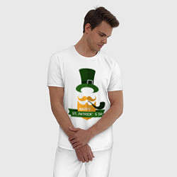 Пижама хлопковая мужская Настоящий ирландец, цвет: белый — фото 2