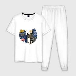 Пижама хлопковая мужская Wu-Tang Clan, цвет: белый