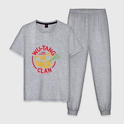 Пижама хлопковая мужская Wu-Tang Clan, цвет: меланж