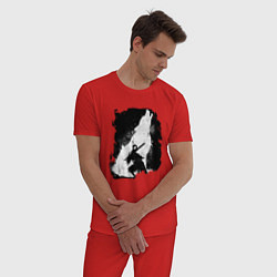 Пижама хлопковая мужская DARK SOULS ТЁМНЫЕ ДУШИ, цвет: красный — фото 2