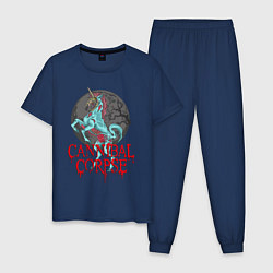 Пижама хлопковая мужская Cannibal Corpse Труп Каннибала Z, цвет: тёмно-синий