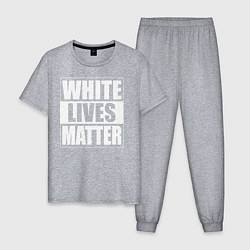 Мужская пижама White lives matters