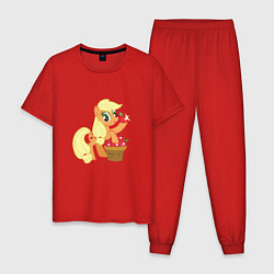 Пижама хлопковая мужская Applejack, цвет: красный