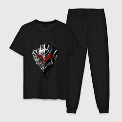 Пижама хлопковая мужская BERSERK, цвет: черный