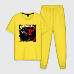 Пижама хлопковая мужская METALLICA PHANTOM LORD, цвет: желтый
