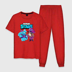 Пижама хлопковая мужская Сквик Squeak и Генерал Гавс, цвет: красный
