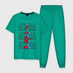 Пижама хлопковая мужская Акира, цвет: зеленый