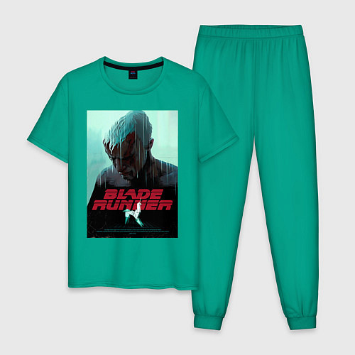 Мужская пижама Слезы в дожде Blade Runner / Зеленый – фото 1