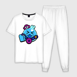 Пижама хлопковая мужская SQUEAK ICON 8, цвет: белый