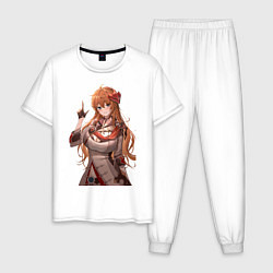 Пижама хлопковая мужская Tartaglia - girl art, цвет: белый