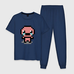 Пижама хлопковая мужская Pixel isaac, цвет: тёмно-синий