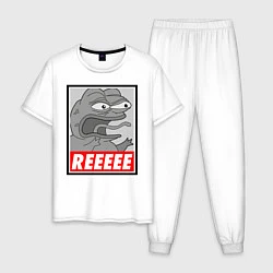 Пижама хлопковая мужская Pepe trigger, цвет: белый