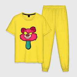Мужская пижама Розовый медведь