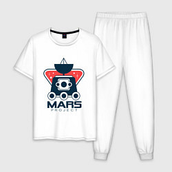 Пижама хлопковая мужская Project Mars, цвет: белый