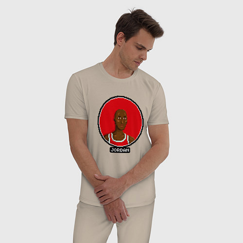 Мужская пижама Retro Jordan / Миндальный – фото 3