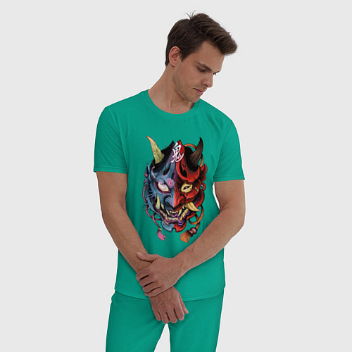 Мужская пижама Два лица / Зеленый – фото 3