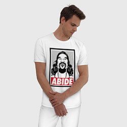 Пижама хлопковая мужская ABIDE Большой Лебовски, цвет: белый — фото 2
