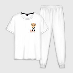 Пижама хлопковая мужская Крестный отец дон корлеоне, цвет: белый