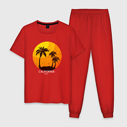 Мужская пижама Лето, пальмы, Калифорния