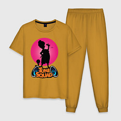 Пижама хлопковая мужская Tune Squad, цвет: горчичный