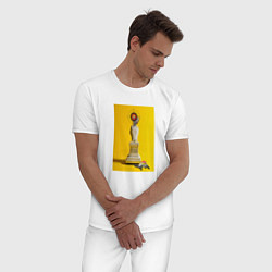 Пижама хлопковая мужская Дали Pop art, цвет: белый — фото 2