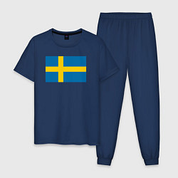 Мужская пижама Швеция Флаг Швеции
