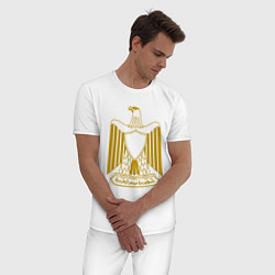 Пижама хлопковая мужская Египет Египетский герб, цвет: белый — фото 2