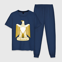 Пижама хлопковая мужская Египет Египетский герб, цвет: тёмно-синий