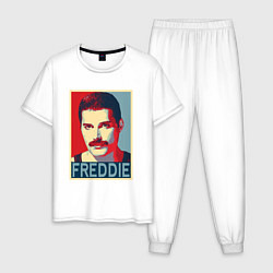 Пижама хлопковая мужская Freddie, цвет: белый