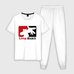 Пижама хлопковая мужская Limp Bizkit, цвет: белый