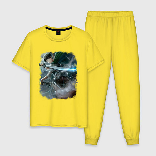 Мужская пижама Леви / Желтый – фото 1