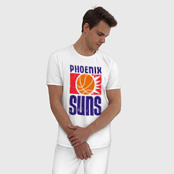 Пижама хлопковая мужская Phoenix Suns, цвет: белый — фото 2