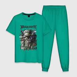 Пижама хлопковая мужская Megadeth Мегадеф Z, цвет: зеленый