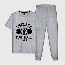 Пижама хлопковая мужская Chelsea Football Club, цвет: меланж