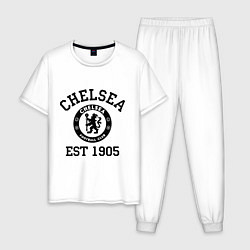 Пижама хлопковая мужская Chelsea 1905, цвет: белый